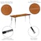 Flash Furniture Oval 60 W, 86 L, 30.25 H, Chrome, Laminate, Particleboard, Steel, Wood Grain XU-GRP-A3060CON-60-OAK-T-A-GG - alternate 8